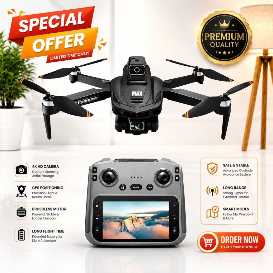 FLH V168 PRO MAX Drone Original 1080 Hd 5G WiFi Screen control Professional HD Aerial Photography Dual Camera 360° Obstacle Avoidance 5000M